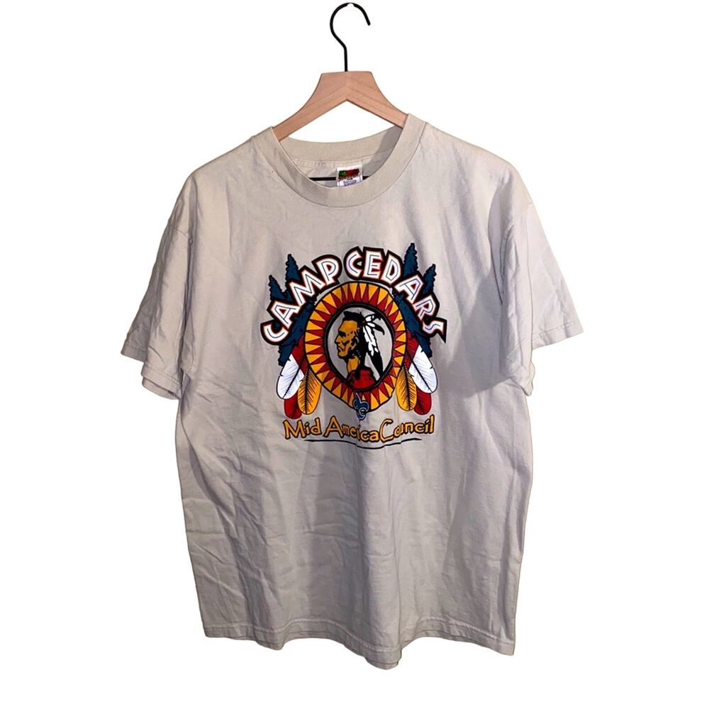 VINTAGE CAMP CEDARS Single Stitch graphic tshirts size XL